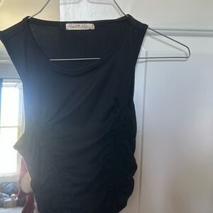 Heart Hips Black Ribbed Tank Top